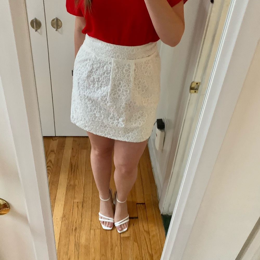White bubble skirt